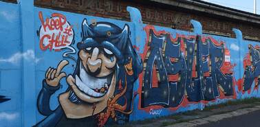 Graffiti przy ul. Żeglarskiej